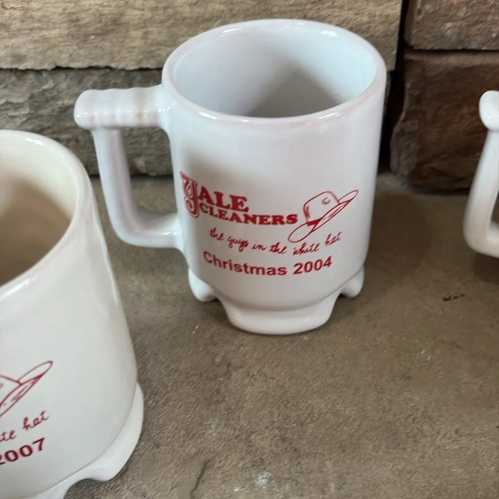 Frankoma USA Christmas collectors coffee cups/mugs set of 7
